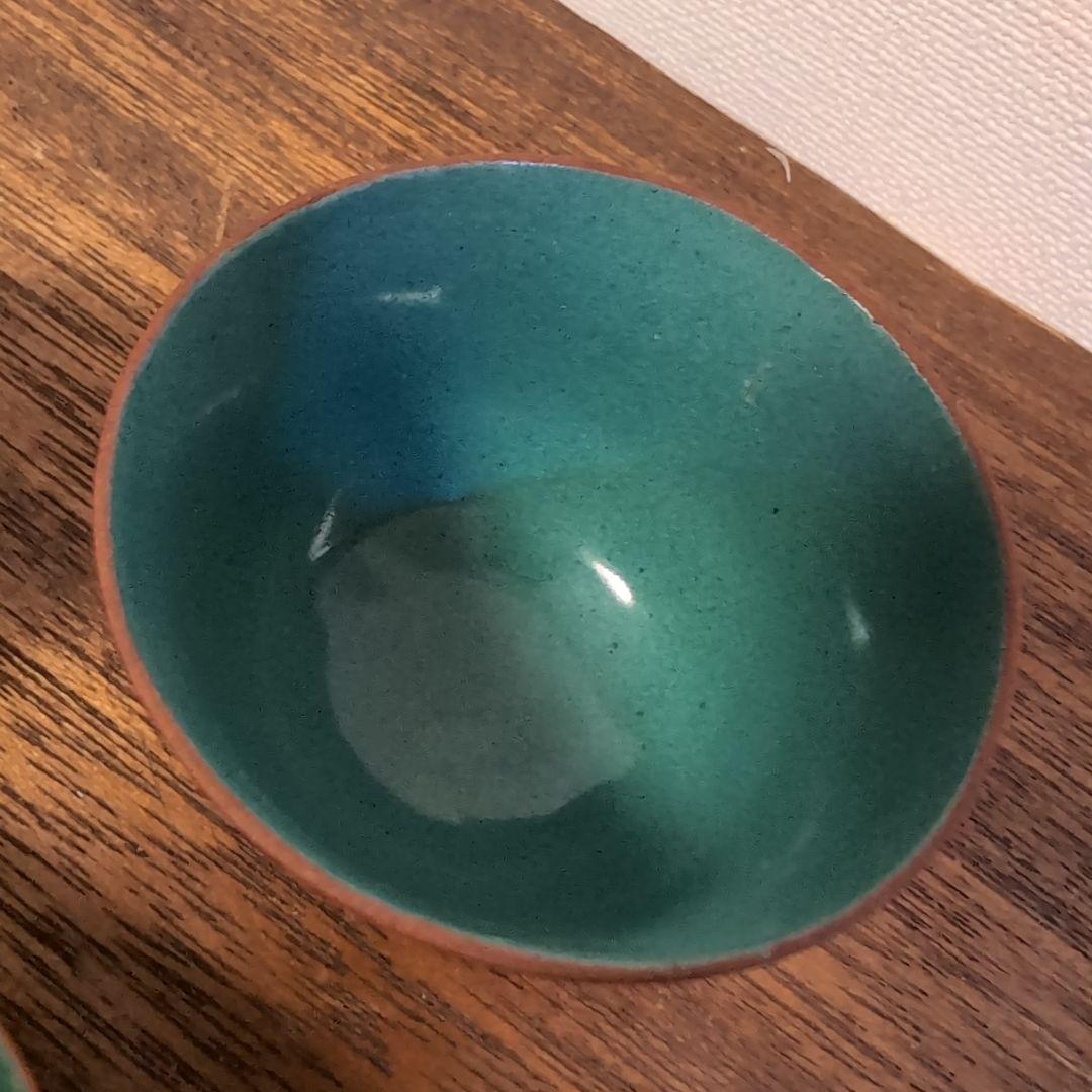 中国古玩　朱泥 盃 3点　煎茶器　骨董　宣興　茶道具　茶器　均窯　古陶磁