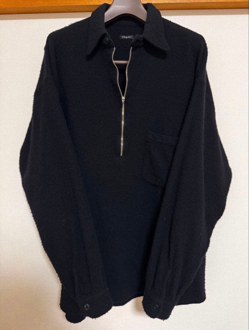 23AW COMOLI コモリ 縮絨ウールハーフジップシャツ 3