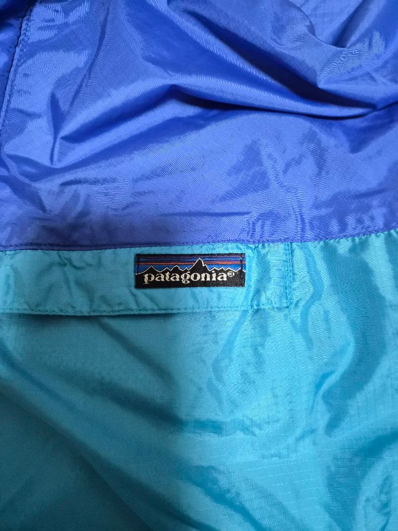 パタゴニア 三角タグ ナイロンアノラック M 80s ヴィンテージ 青ターコイズ