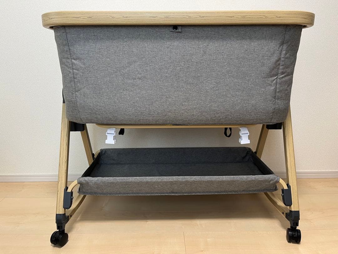 【美品】HZDMJ ベビーベッド　グレー