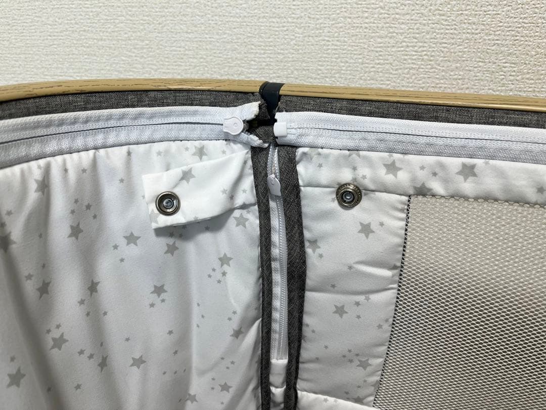 【美品】HZDMJ ベビーベッド　グレー