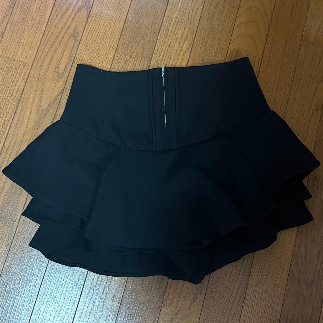 m*様 2025 snidel スナイデル　レイヤードフリルミニスカショーパン