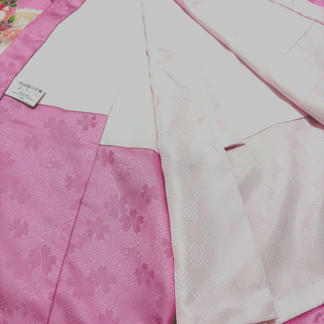 【新品】日本製 豪華大鞠刺繍入/お宮参り 祝着 産着 女の子 /襦袢付 ピンク