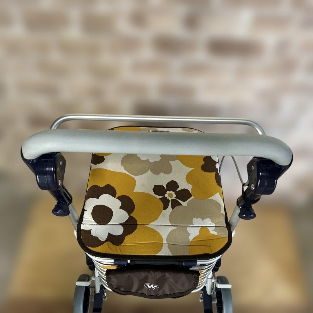ユーバ産業 シルバーカー ショッピングカート スワレル イエロー 花柄