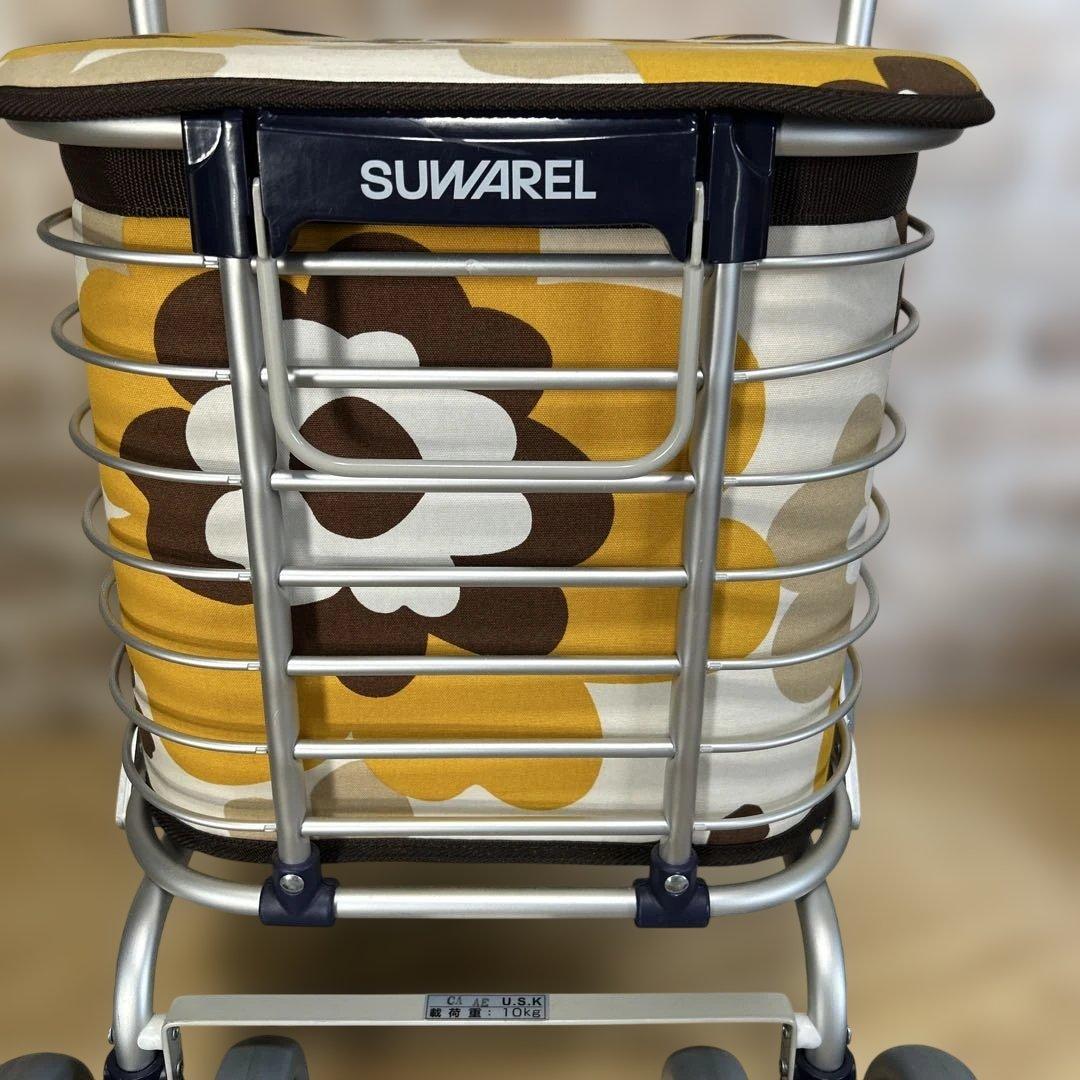 ユーバ産業 シルバーカー ショッピングカート スワレル イエロー 花柄