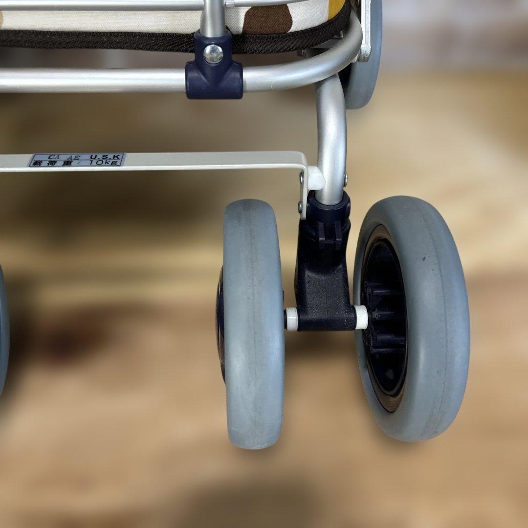 ユーバ産業 シルバーカー ショッピングカート スワレル イエロー 花柄