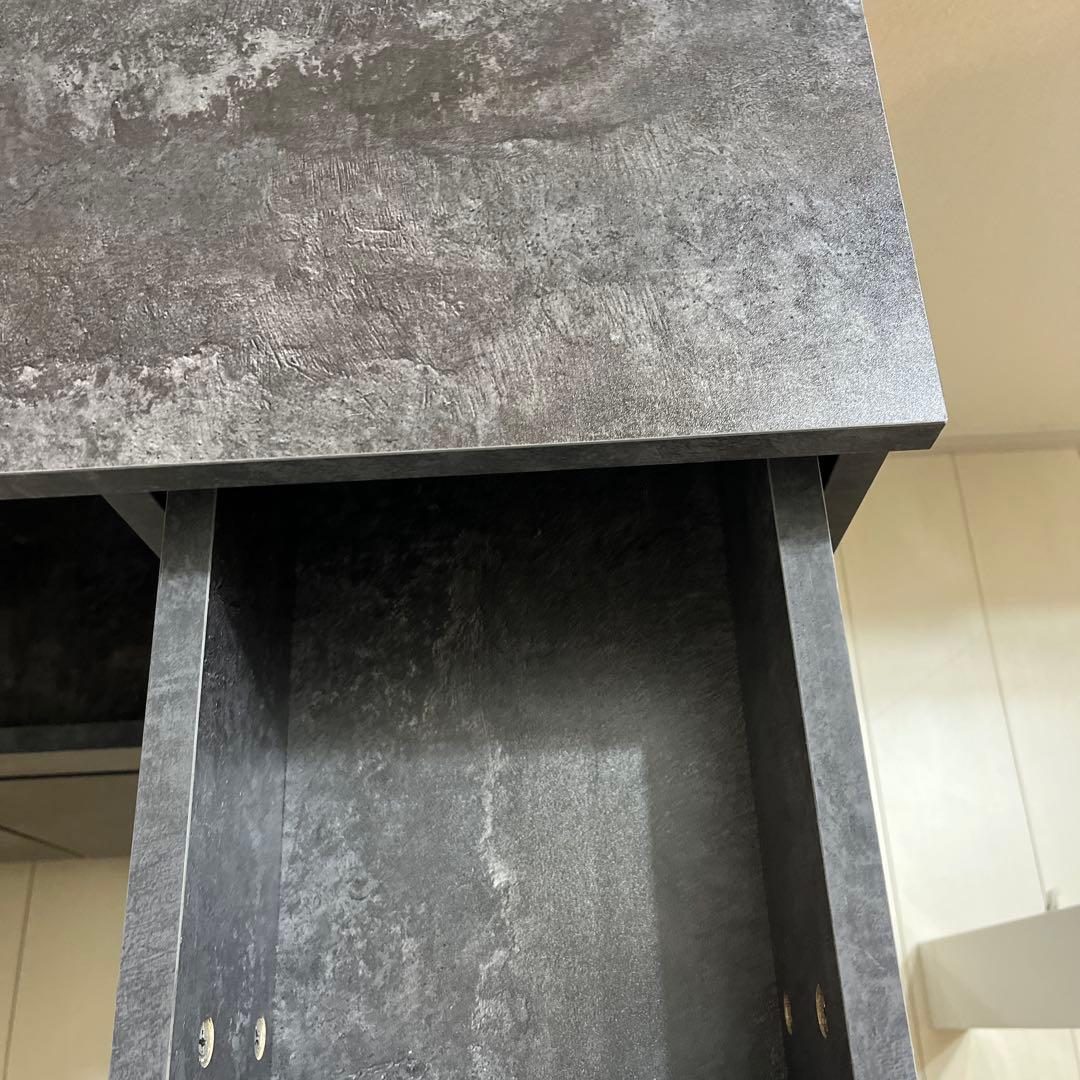 ストーングレー キッチン収納　カップボード　食器棚