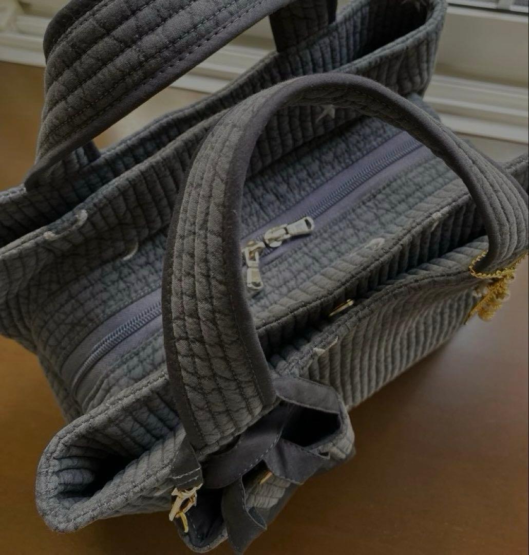 KORO　ダークグレー×ムーンスター　3ルームズバッグ　ヌビ バッグ