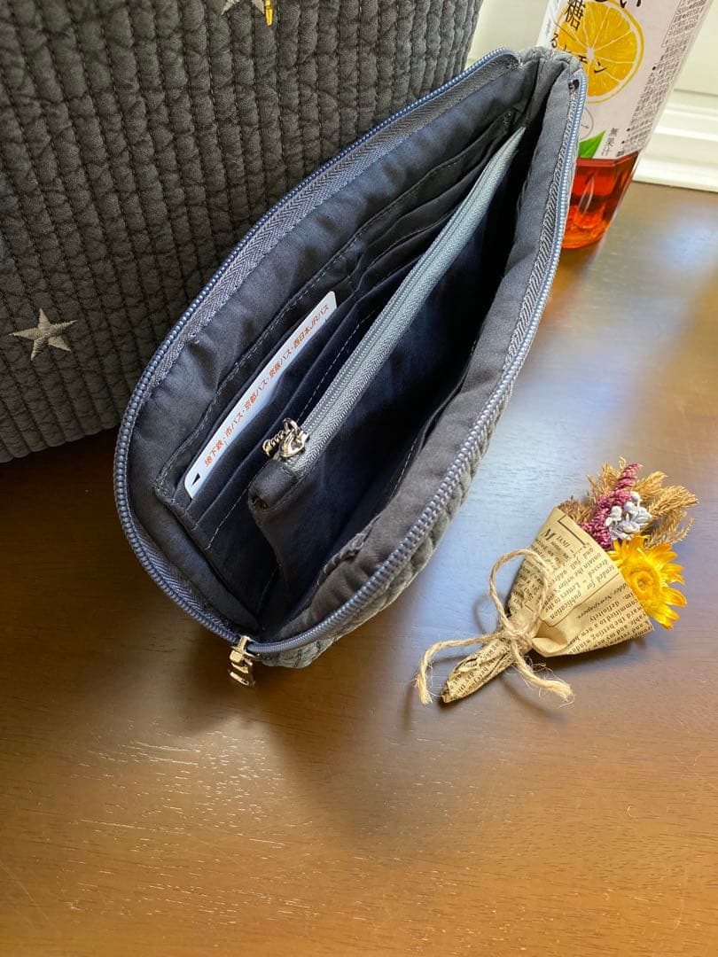 KORO　ダークグレー×ムーンスター　3ルームズバッグ　ヌビ バッグ