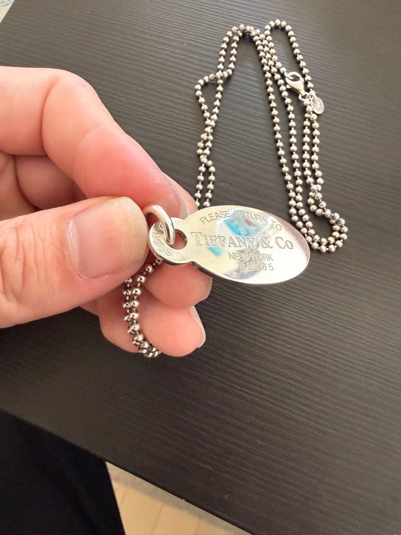 専用TIFFANYリターントゥオーバル シルバーロングボールチェーンネックレス