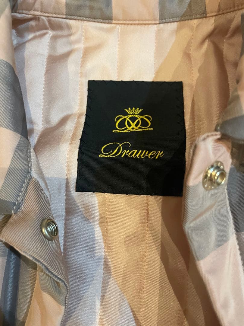 うさぎDrawer ドゥロワー ブロック チェック パディング ジャケット