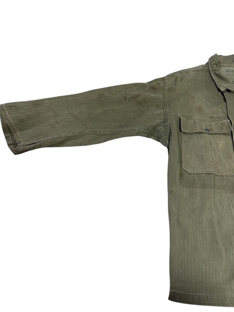 希少40s US ARMY M43 HBT ヘリンボーンツイル13スターボタン