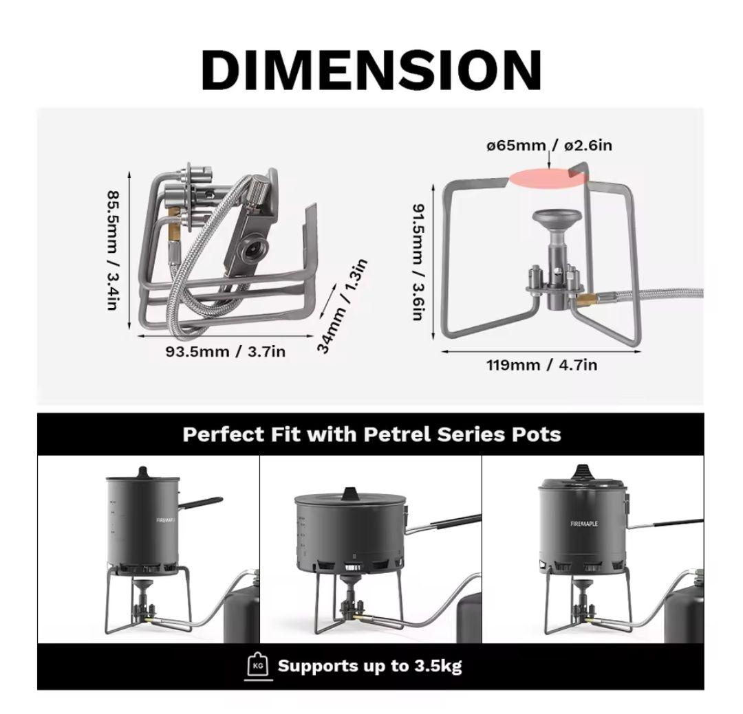 FIREMAPLE　Petrel チタン製ULストーブ　軽量 風防付き