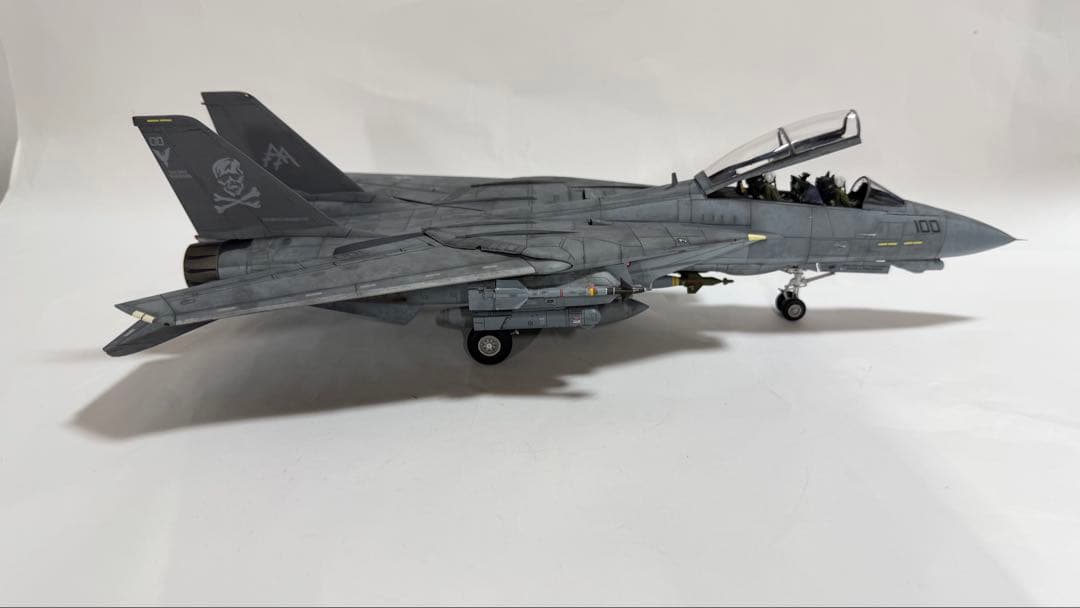 タミヤ 1/48 ジョリーロジャース仕様F-14D トムキャット 完成品