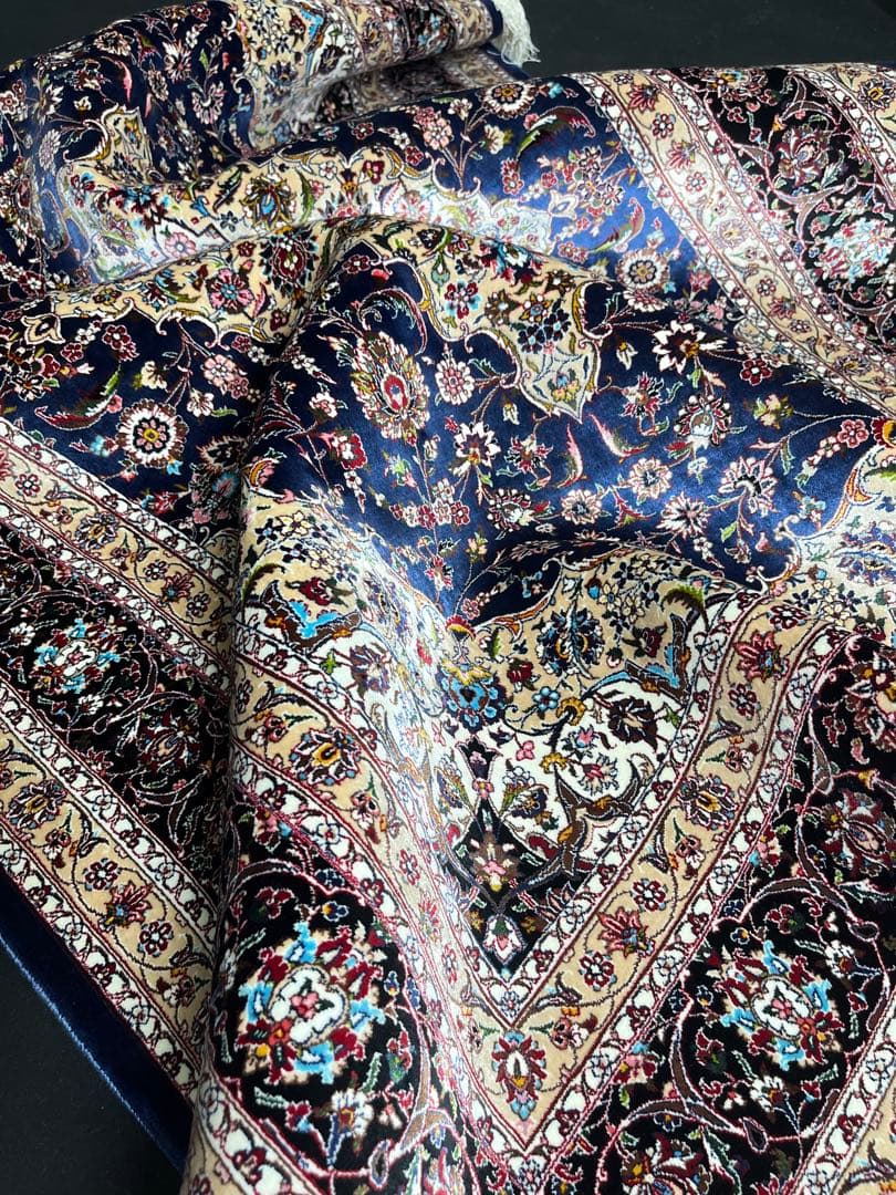 最高級 ペルシャ絨毯シルク イラン クム産 101×152cm 約225万ノット