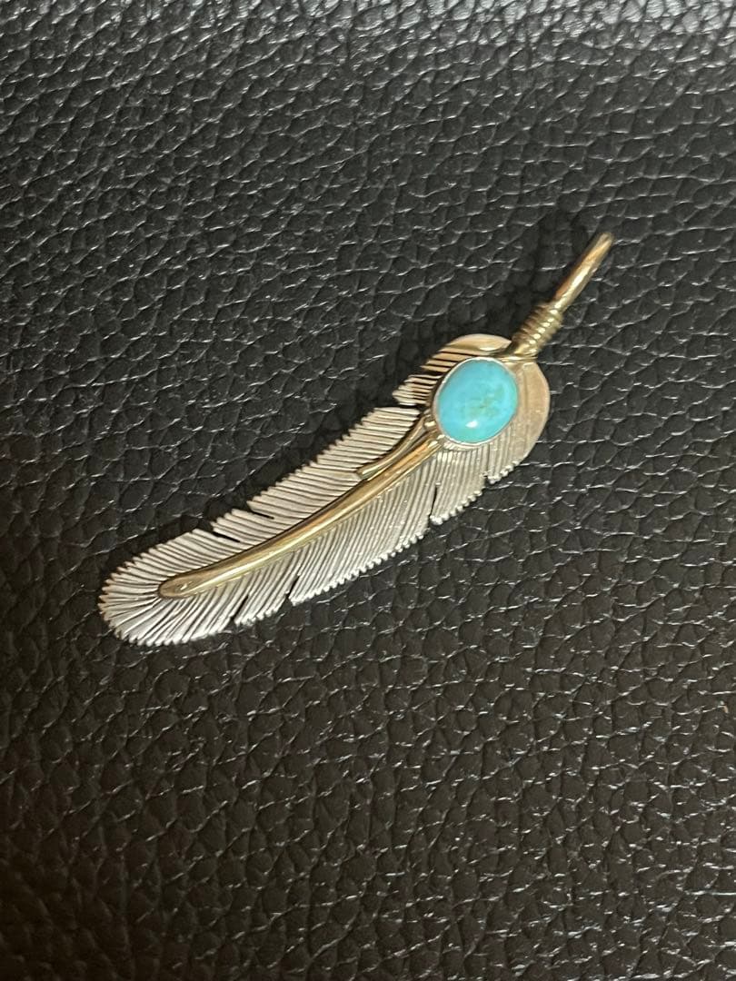 navajo ターコイズ フェザー h.mace 12k GF sterling