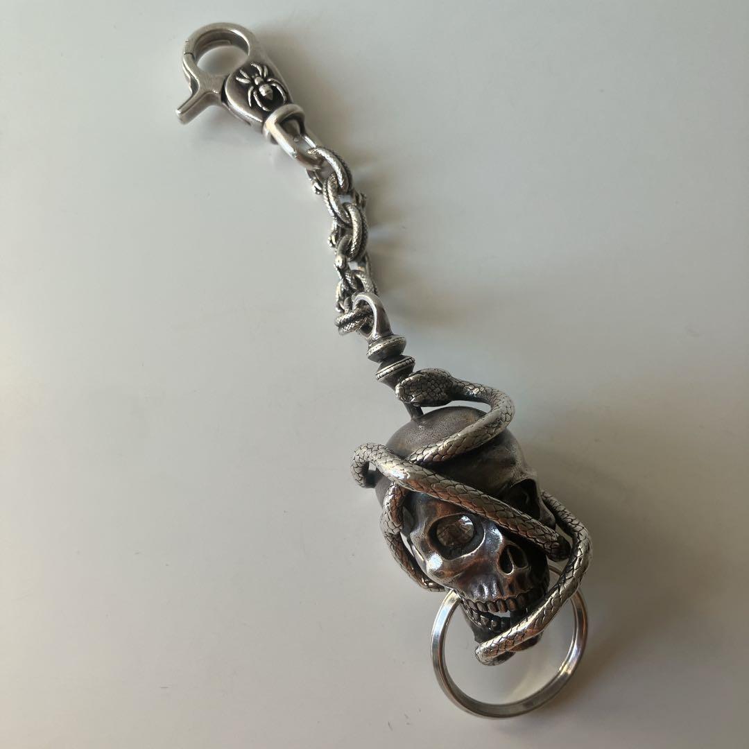 重厚カムタム トライゴッドTryGod スネークスカルキーチェーン 925