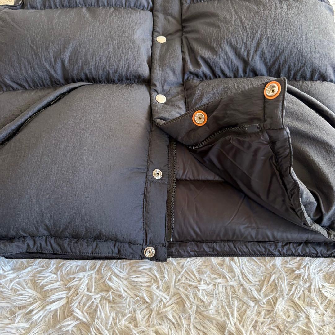 極美品 DANTON ハイロフトダウンベスト ホワイトグース ブラック L