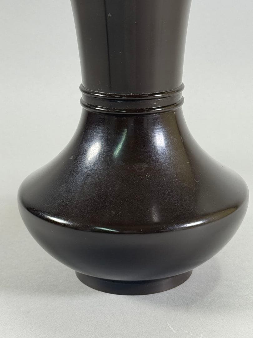 銅花器　いけばな　池坊　立花　古流　小原流　華道具　花瓶　在銘