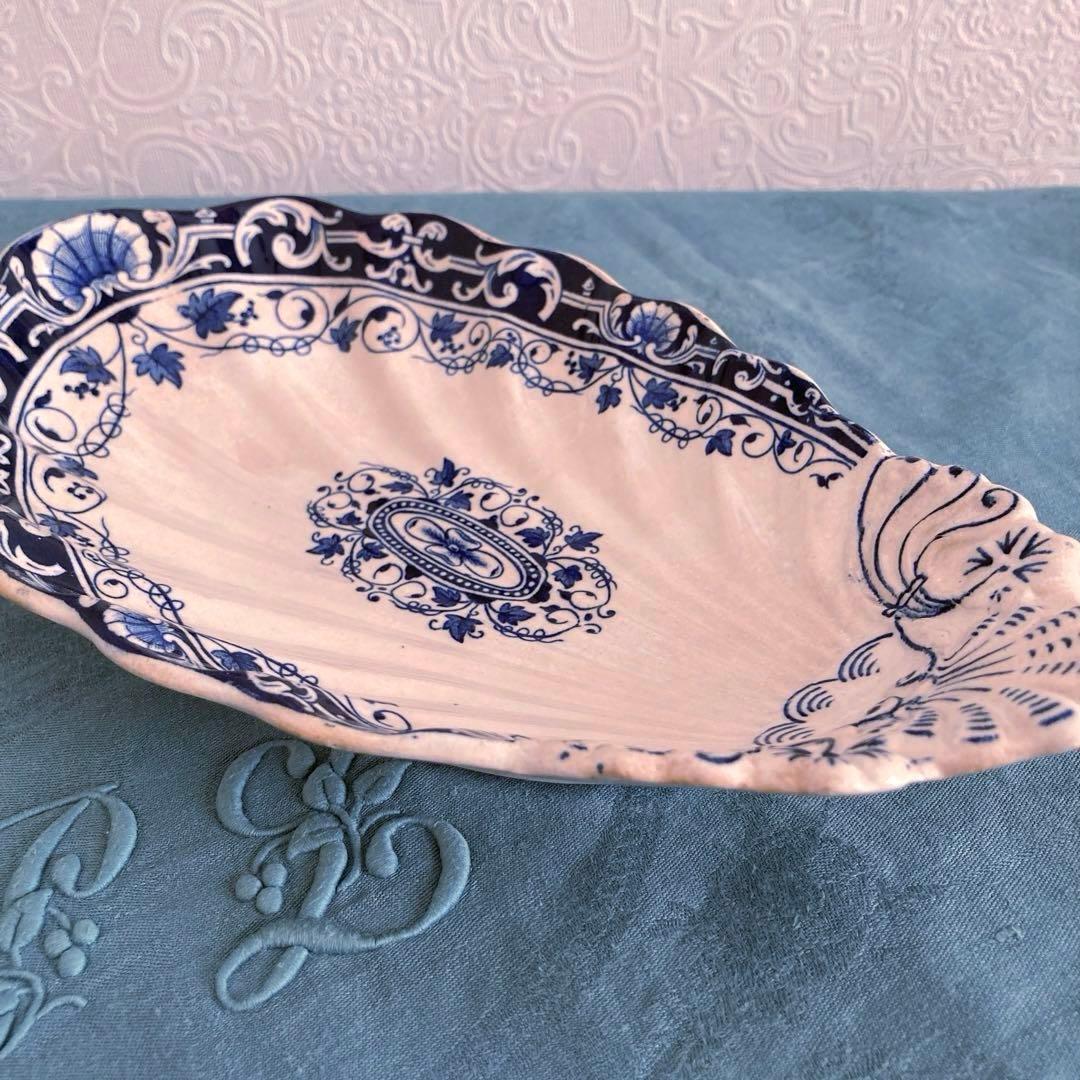 ♪フランスアンティーク ヴェイヤールボルドー シェル ラヴィエ プレート前菜皿