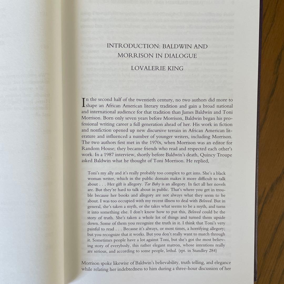 洋書 JAMES BALDWIN AND TONI MORRISON