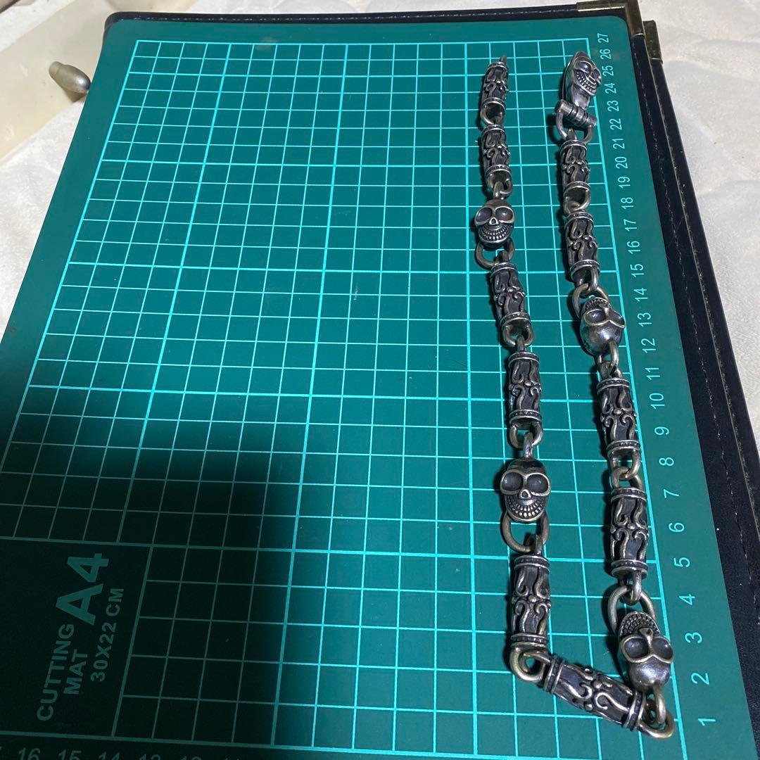 すごく早い　925 スカル　ウォレットチェーン