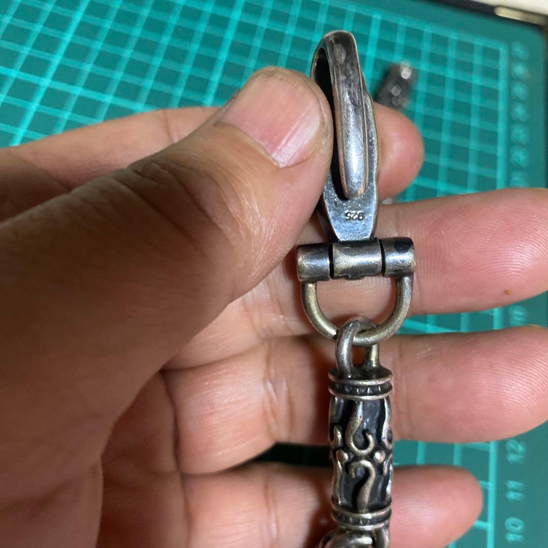 すごく早い　925 スカル　ウォレットチェーン