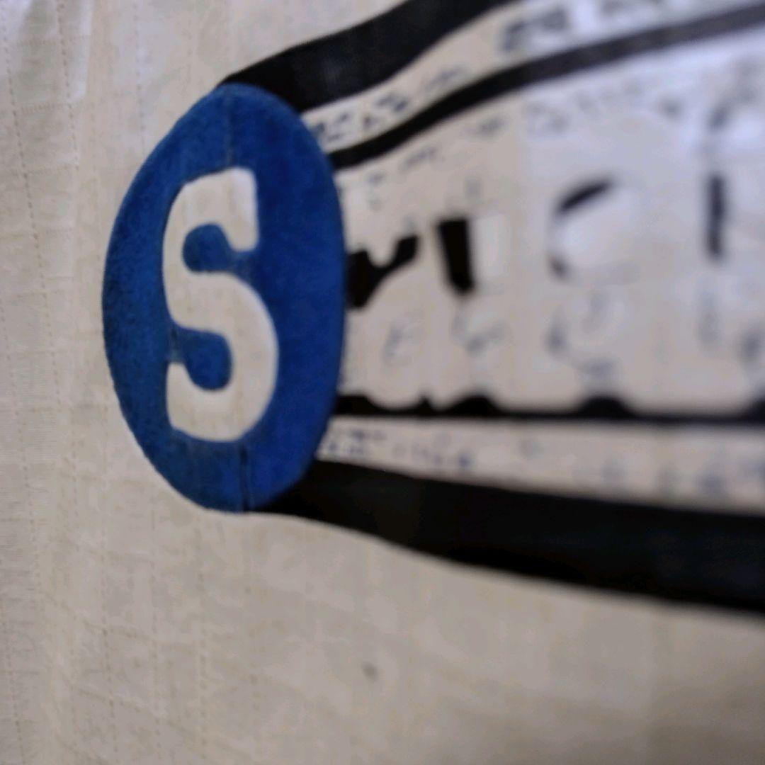 ❁サンタフェ·裏ボアコート・Ⓕオーバーサイズ黒×生成りベージュひび割れ模様加工★