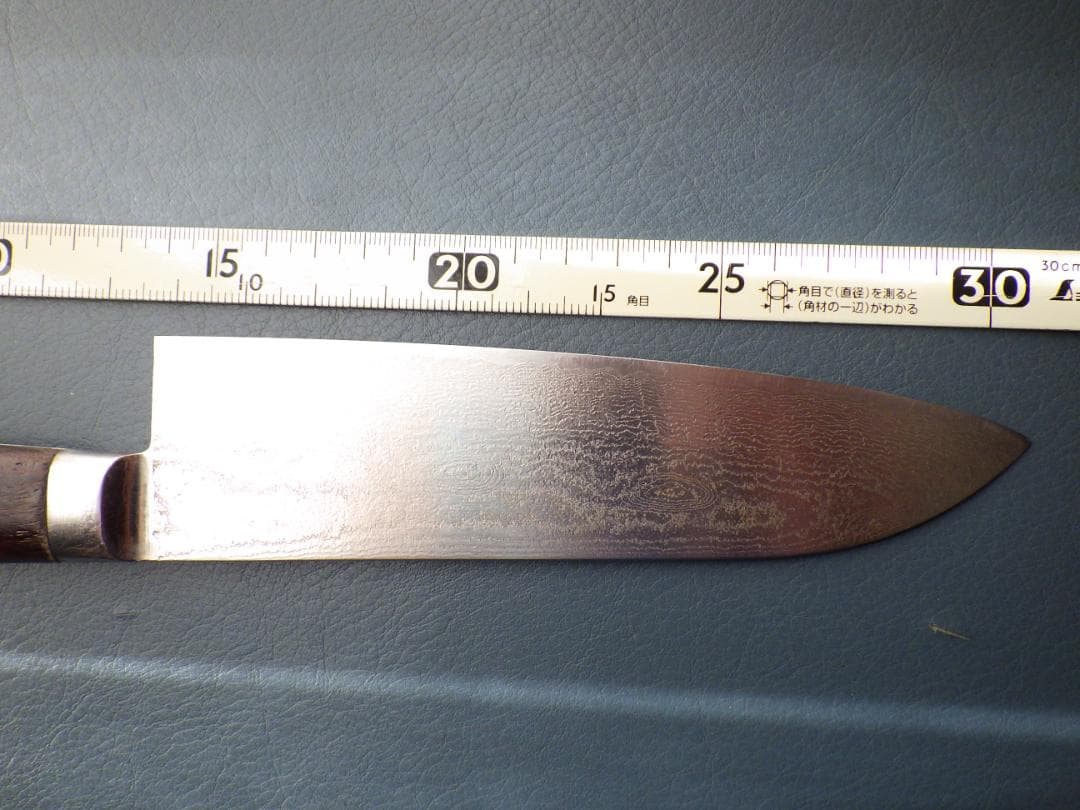 日本橋/木屋49層墨流スーパーゴールド粉末鋼包丁★黒檀柄★ダマスカス