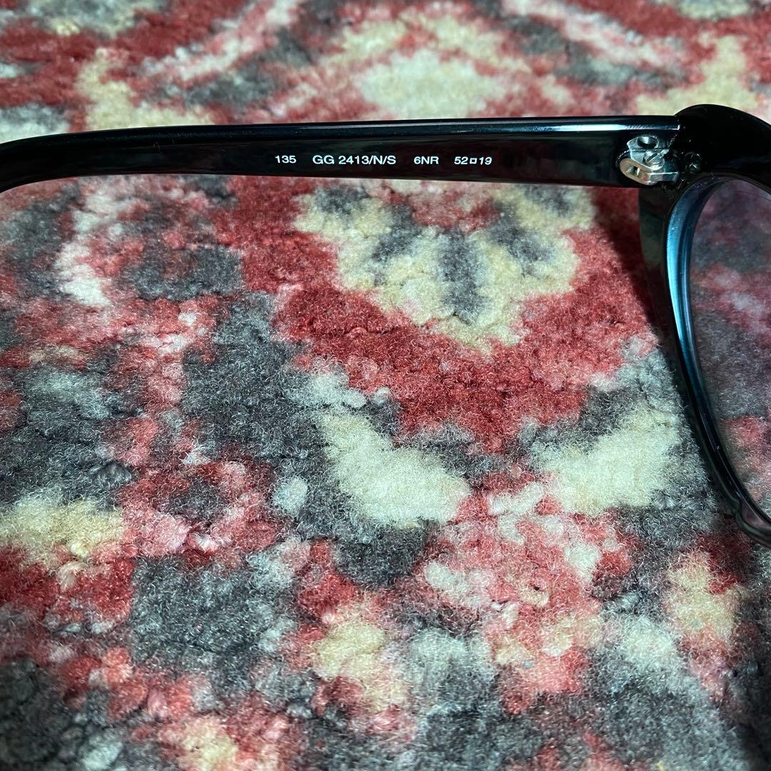 【極美品】GUCCI グッチ オーバル サングラス GG2413N/S ブルー