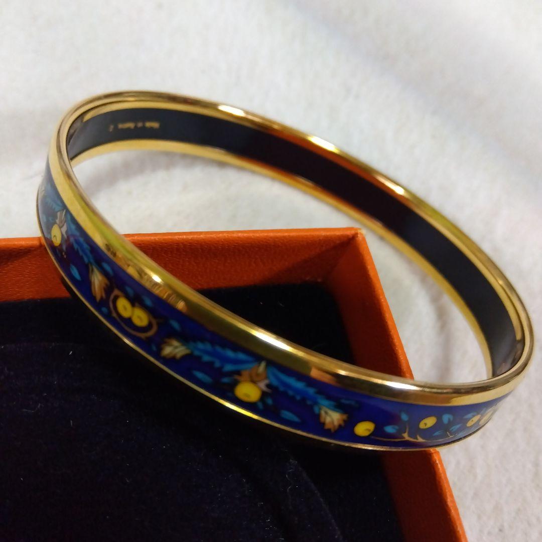 HERMES 花柄 バングル
