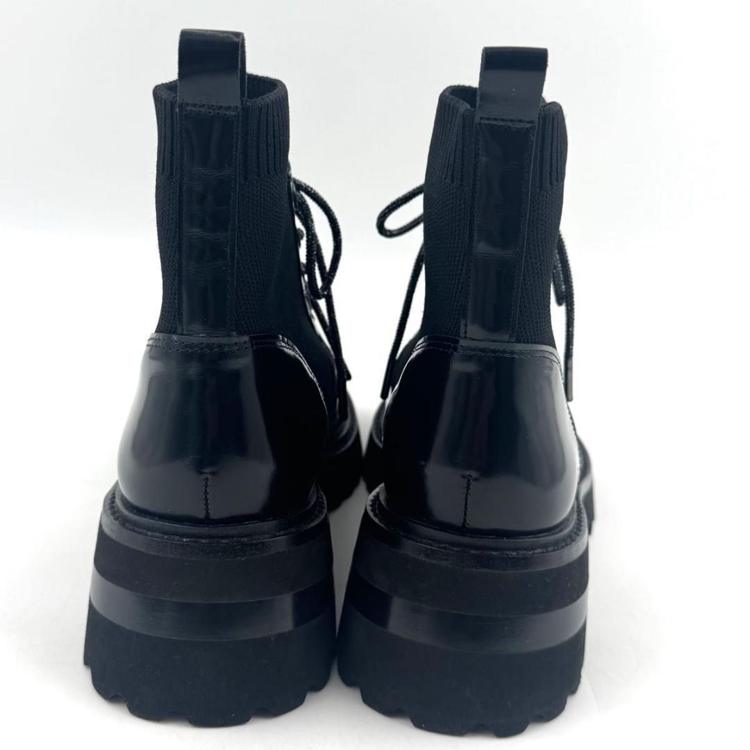 ⭐未使用⭐スタッカート　リード　ニット　コンビ　レースアップ　ブーツ　24.5