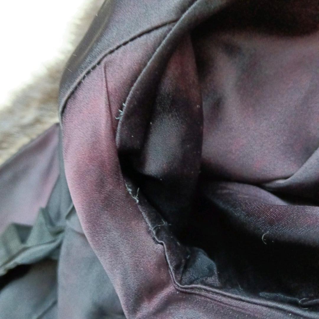 【着丈108】日本EMBA　エンバ　ブルーアイリスミンク毛皮コート　刺繍入り