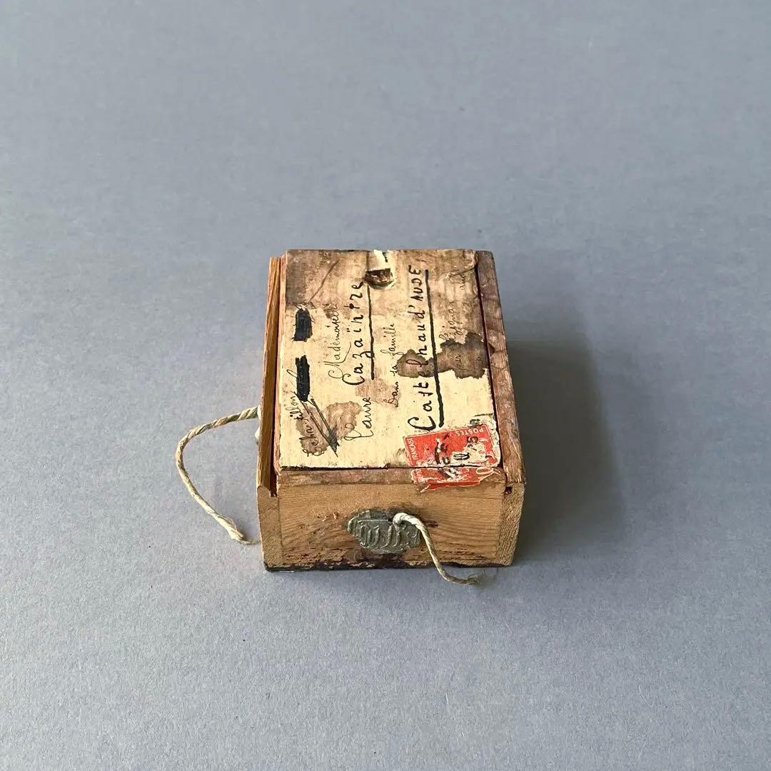 France 小包木箱 蝋印 antique brocante 一点物