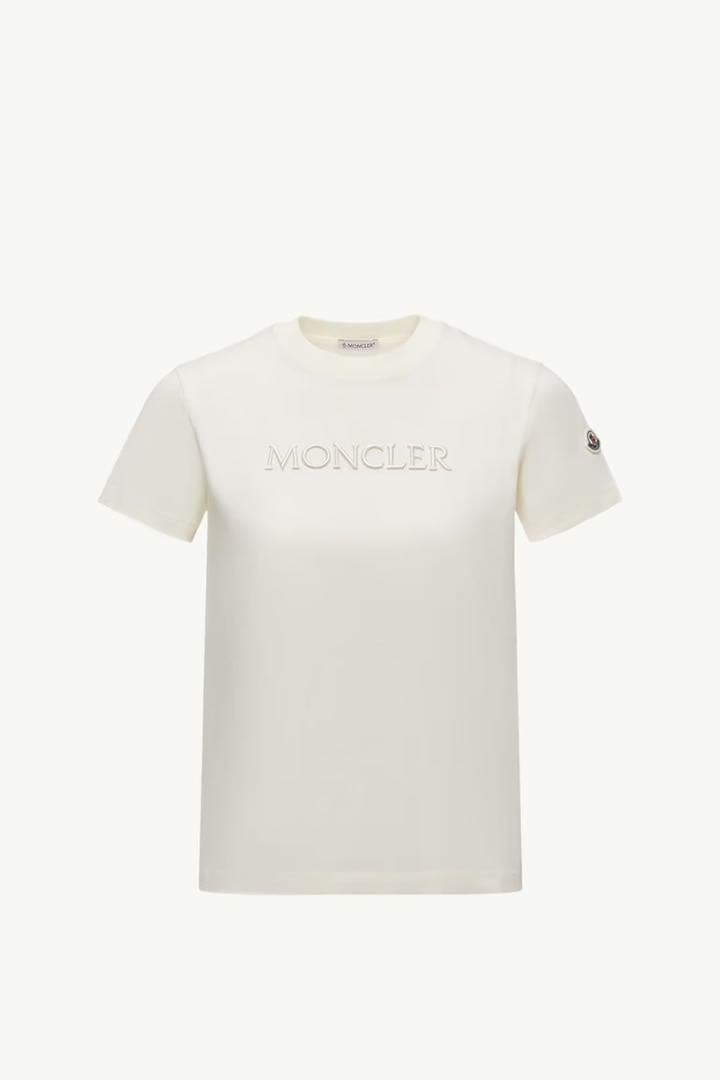 MONCLER 半袖Tシャツ ホワイトアイボリー