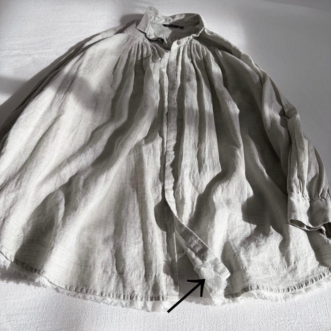 パドカレ pas de calais ▲∵゜コットンウールシャツ　ちび襟　日本製