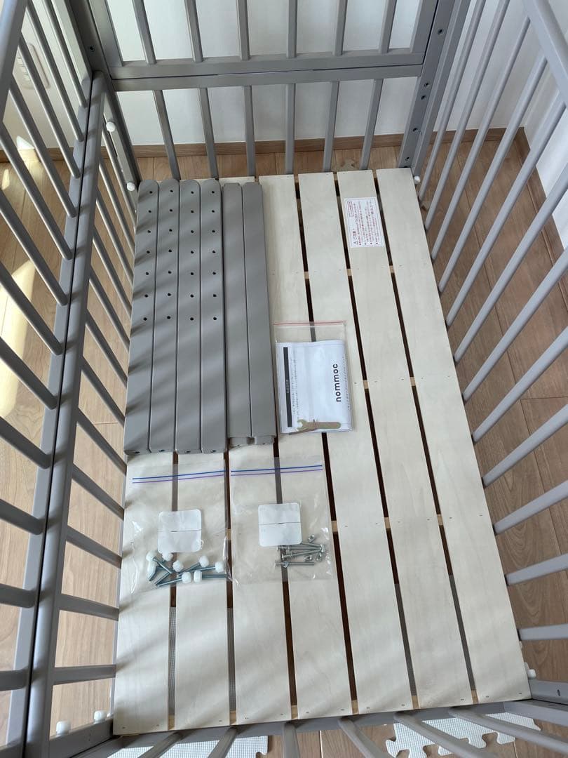 【2024年6月購入】yamatoyaベビーベッドノモックWオープンハイタイプ