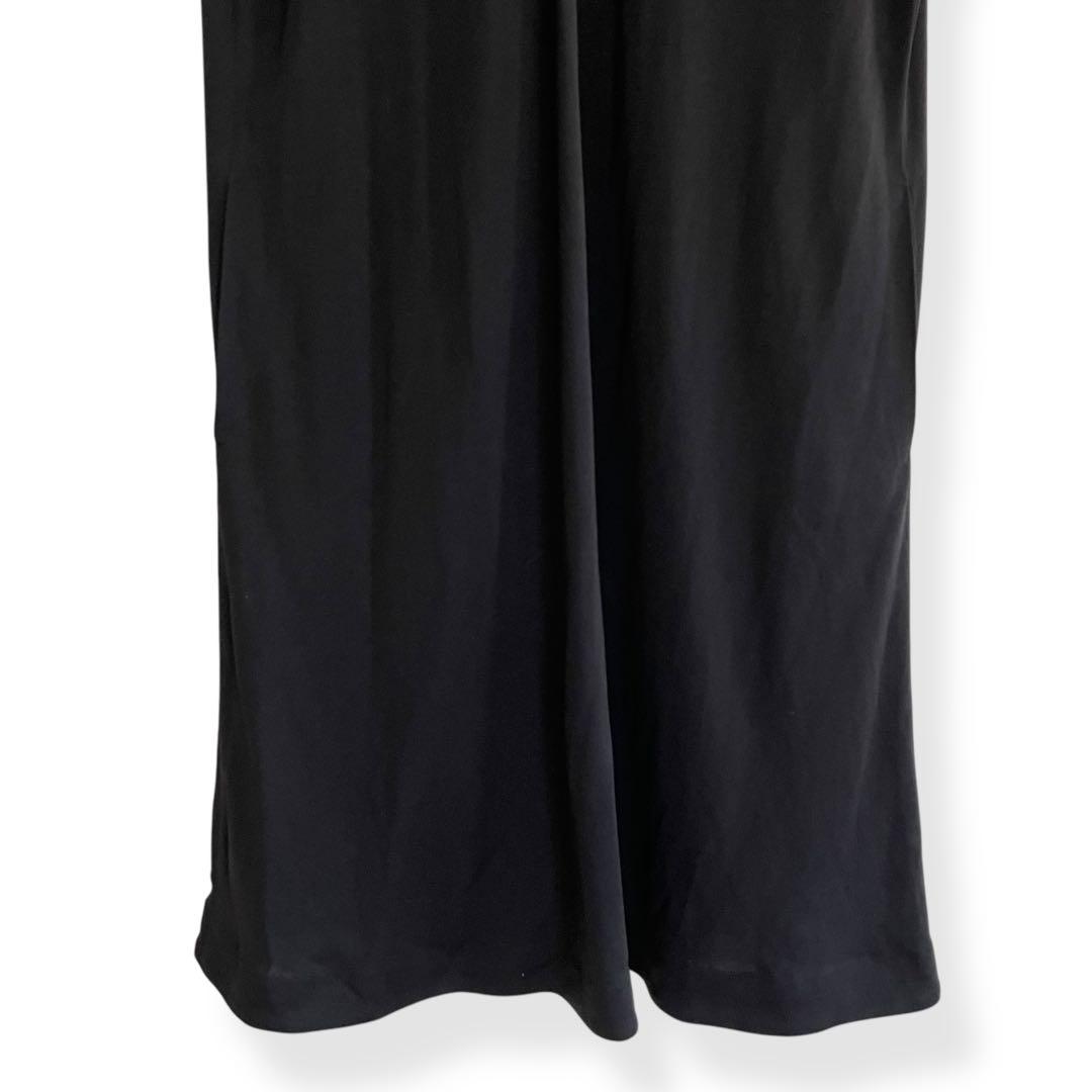 レオナール LEONARD チュニック ひざ丈ワンピース カンカン素材 ブラック