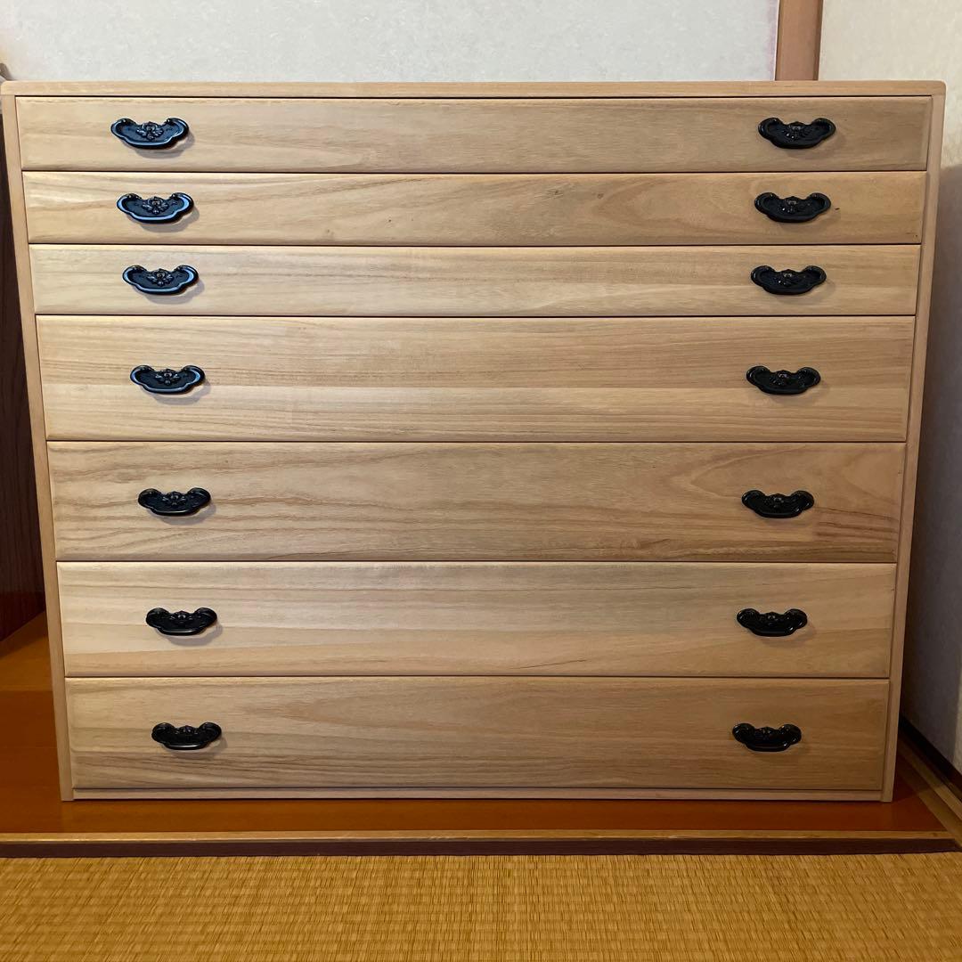 桐箪笥★桐タンス★7段★着物収納★和服収納★帯収納　たんす　幅99.5 cm