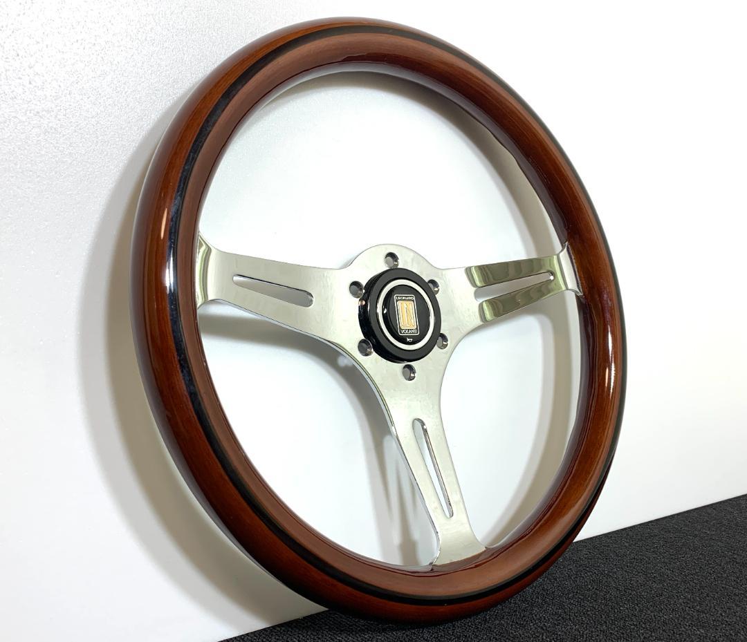 ウッド ステアリング 美品 ホーンボタン付 当時物 希少 ナルディ モモ