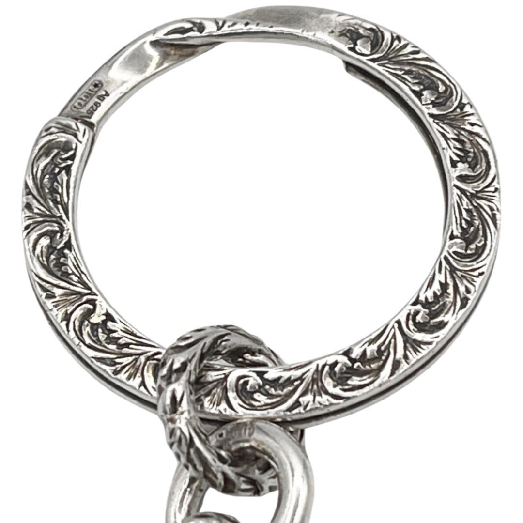 グッチ 925 インターロッキングG アラベスク キーリング シルバー 銀 Ag