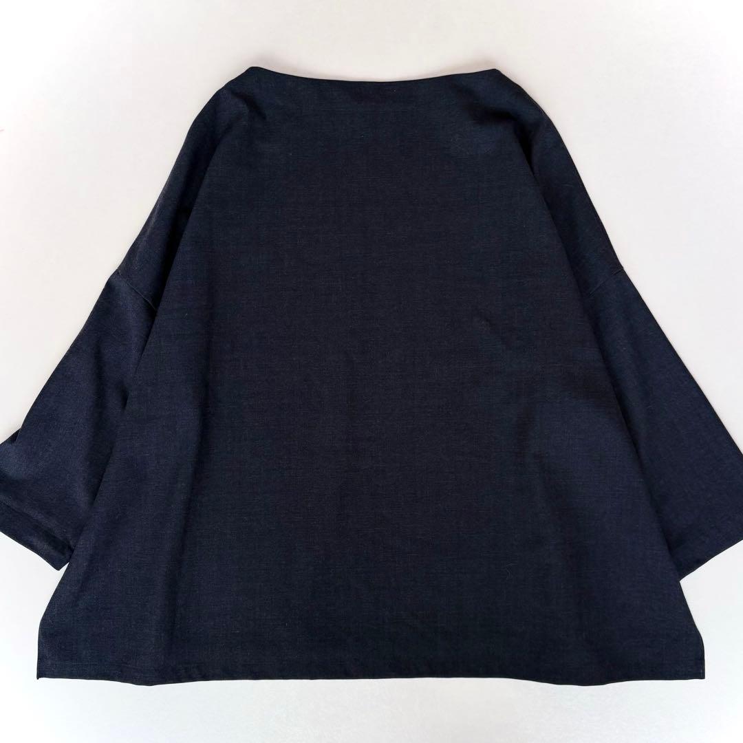 美品　ジャーナルスタンダードラックス　ミドルツイルボートネックブラウス　グレー