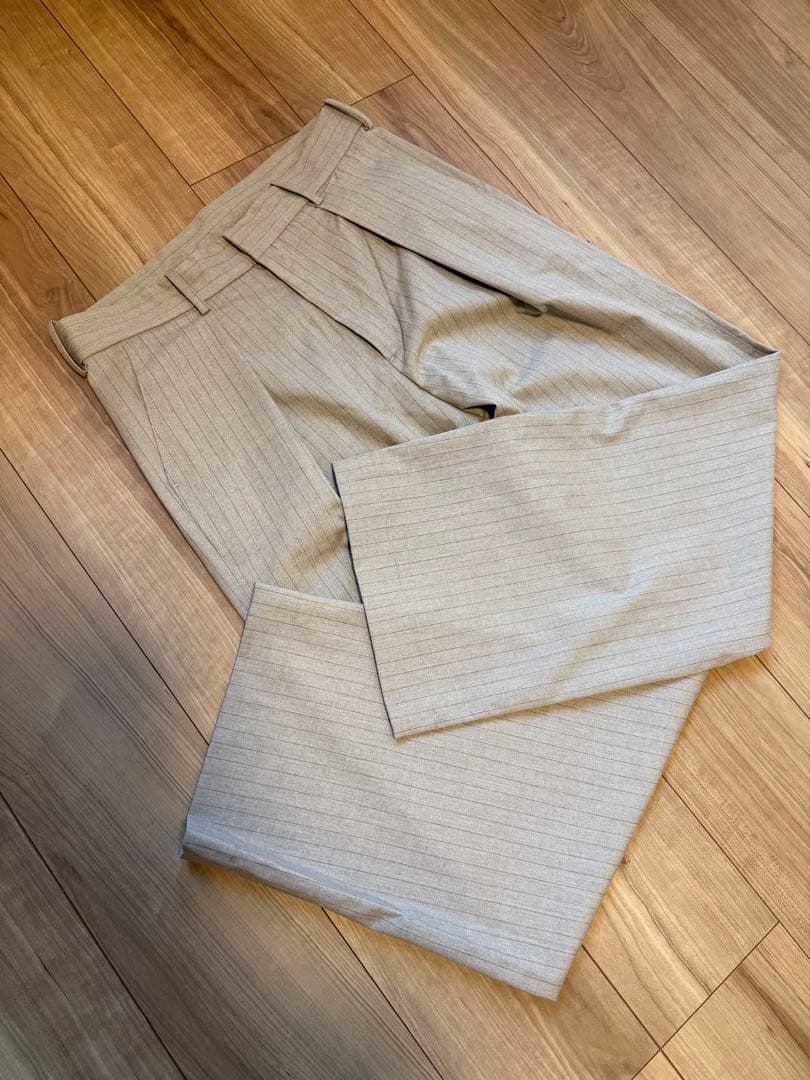 【新品】　CAMBIO（カンビオ）メンズ　ストライプワイドスラックス