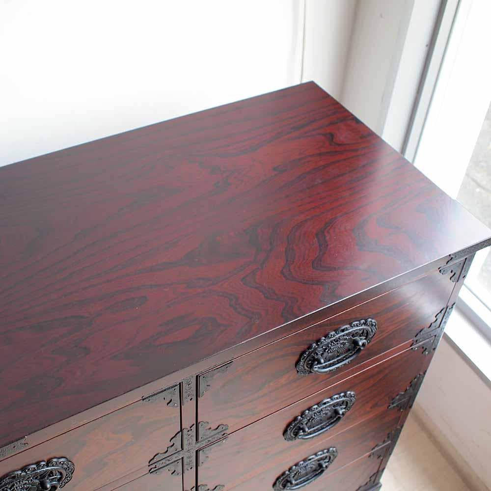欅材 ワイドチェスト 150cm 整理箪笥 和箪笥 時代箪笥 ZR24263