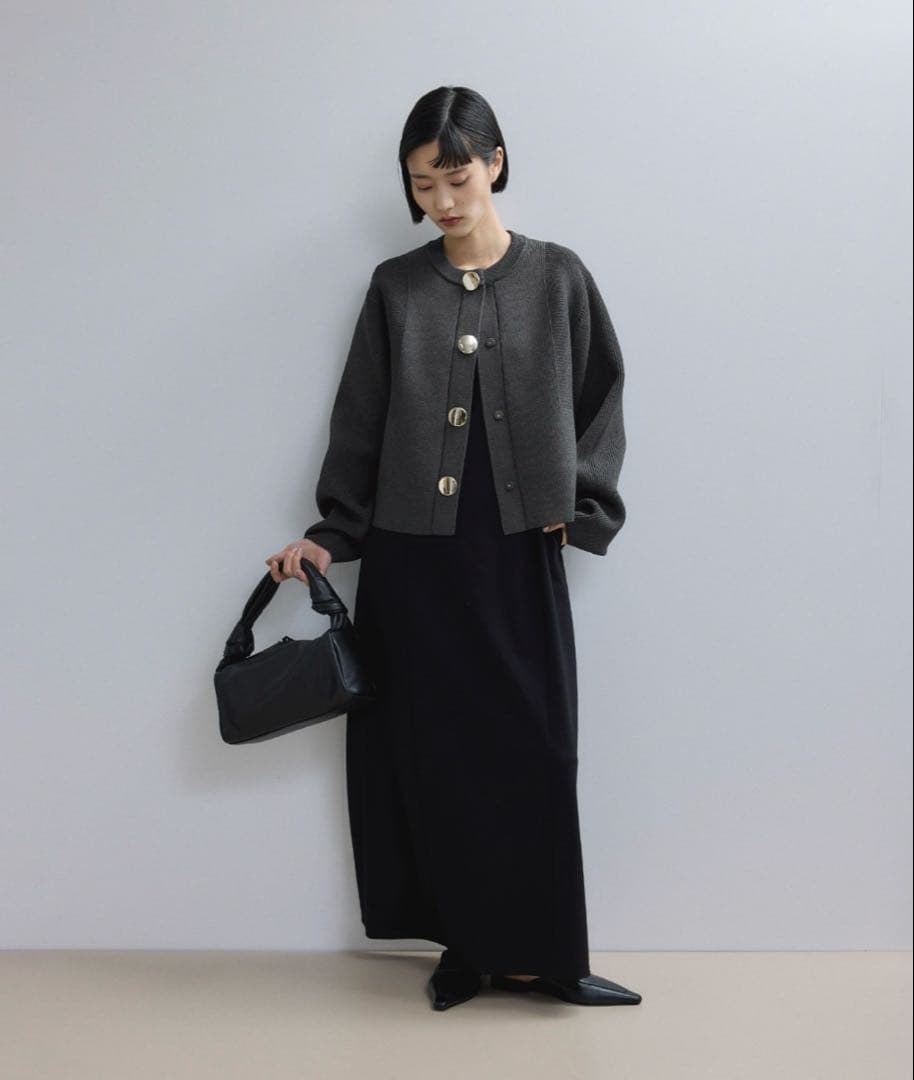 コトADAM ET ROPE' セレクトネックウェーブボタンカーディガン