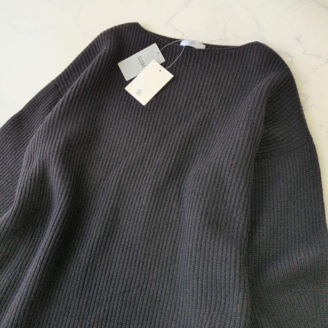 【新品】スローブイエナ ファインウールニットミニワンピース ブラック F