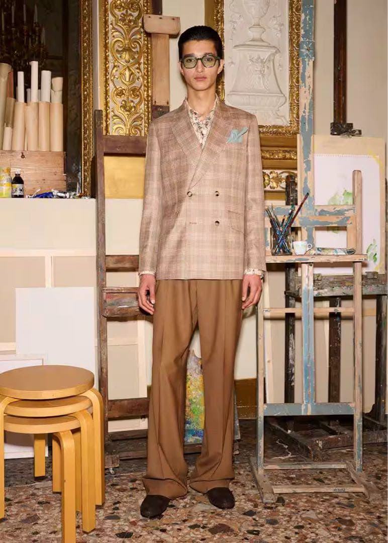 7*d様 レア　ポールスミス　25SS ファンシーチェック　ダブルブレストジャケ