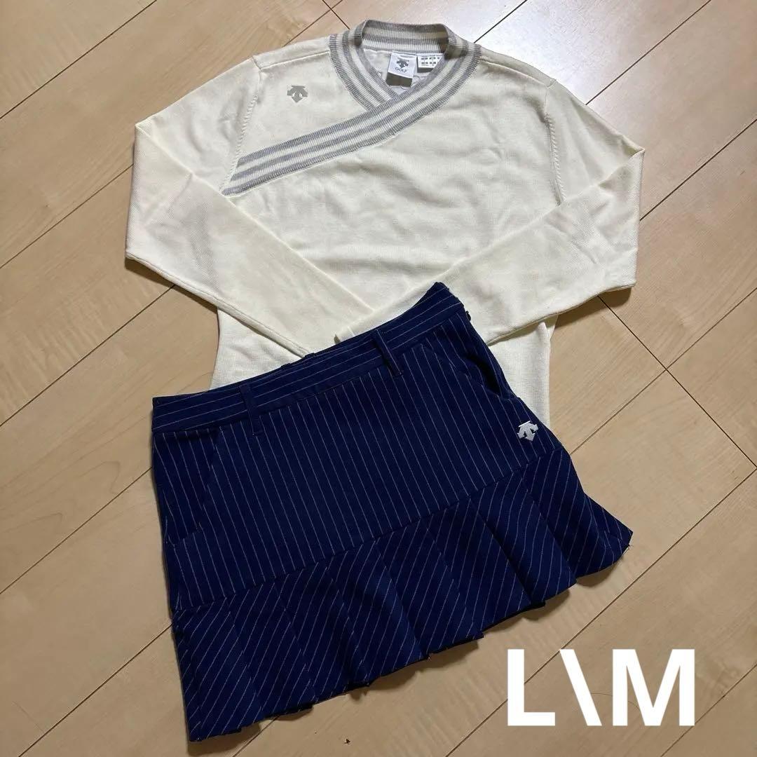 デサント　DESCENTE ゴルフ　ニットセーター　スカート　2点セット　L\M