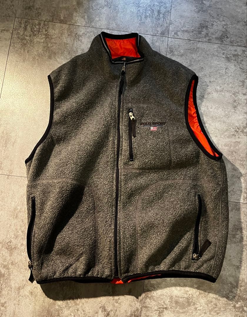 90s POLO SPORT フリースベスト リバーシブル usa