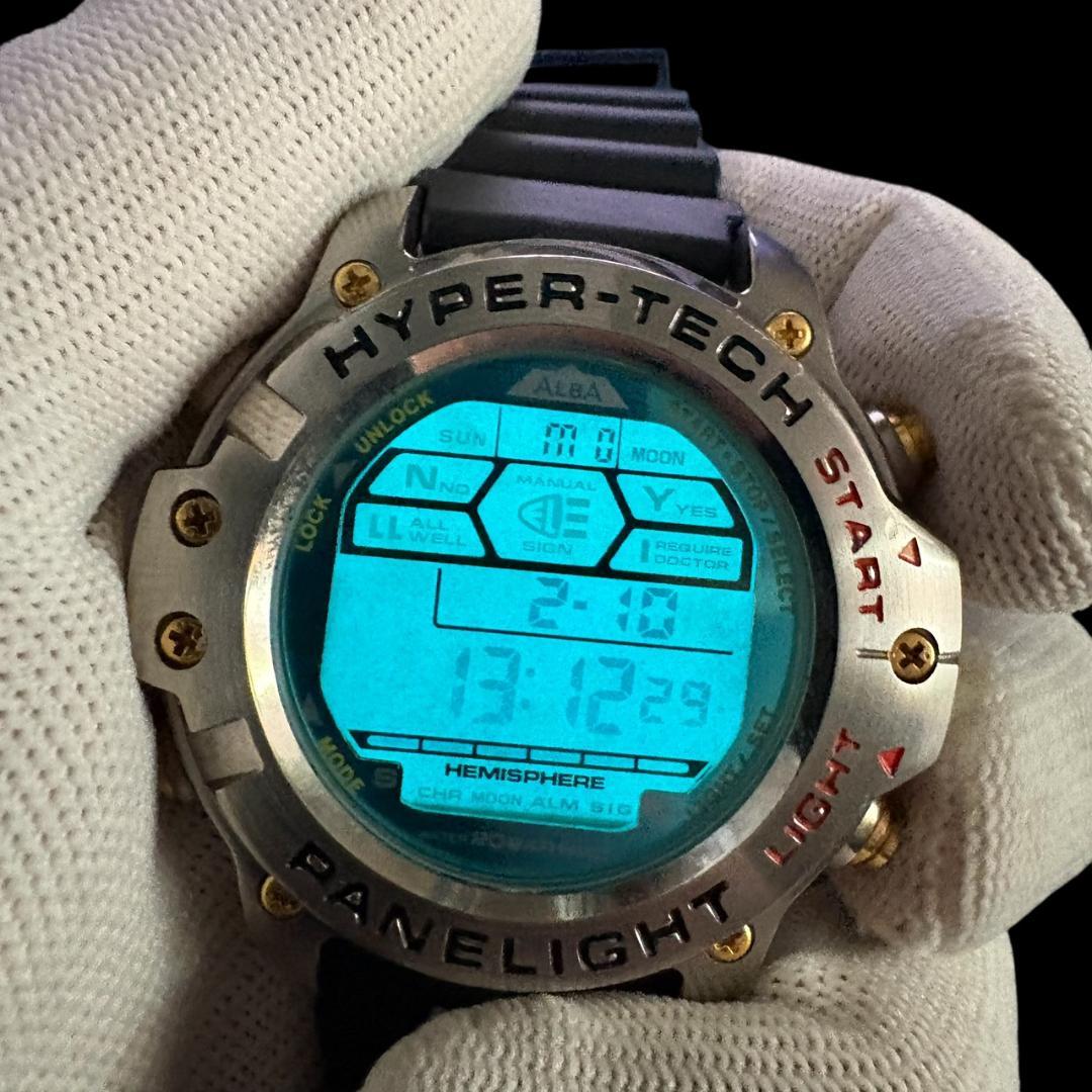 【美品・ベルト・電池交換済】ALBA HYPER-TECH W820-4030